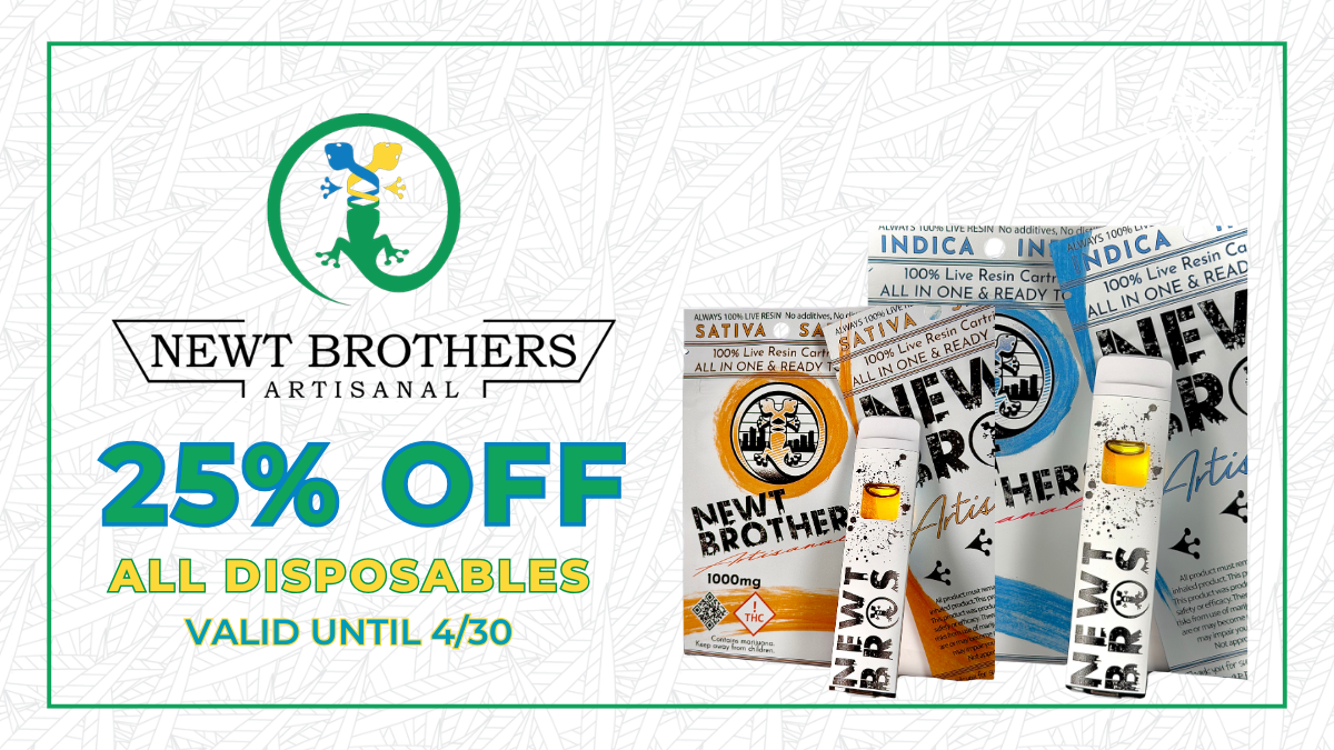 Newt Bros 25% off all of april
