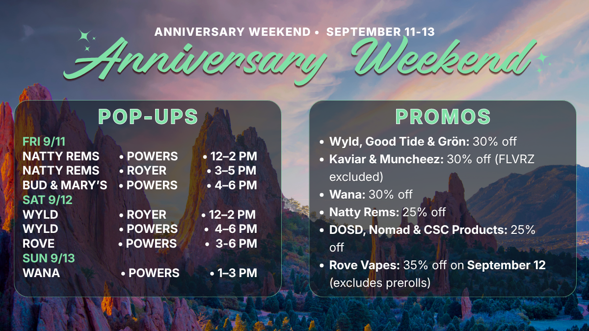 Pop ups and promo schedule for HighTops Anniversary Weekend