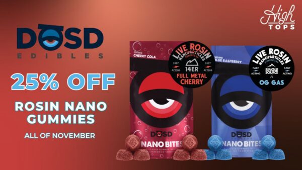 DOSD rosin gummies 25% off all november