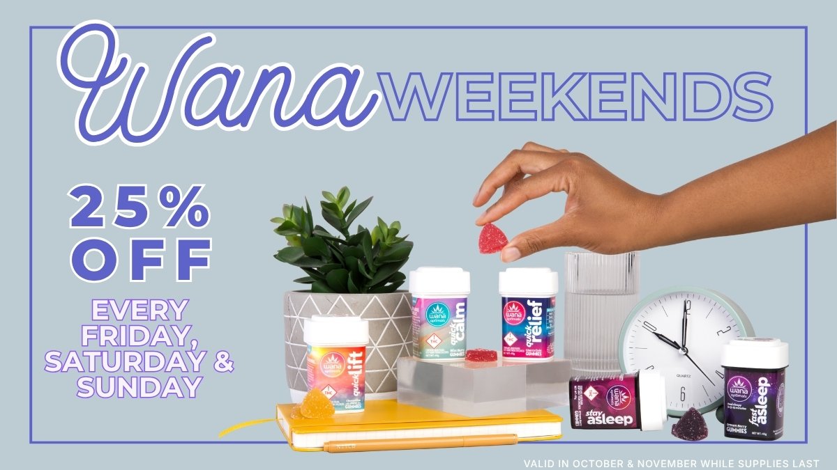 wana weekends 25% off every fri sat & sun